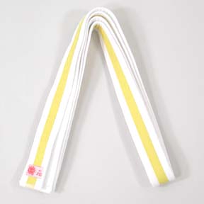 Sun Pro Belt - White w/ Yellow Stripe — Choi Brothers, Inc.