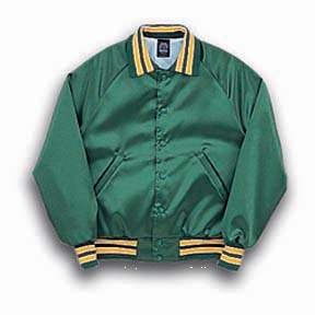 Kelly Green Satin Varsity Jacket