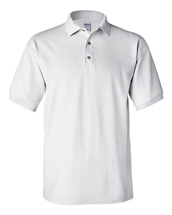 white golf shirt